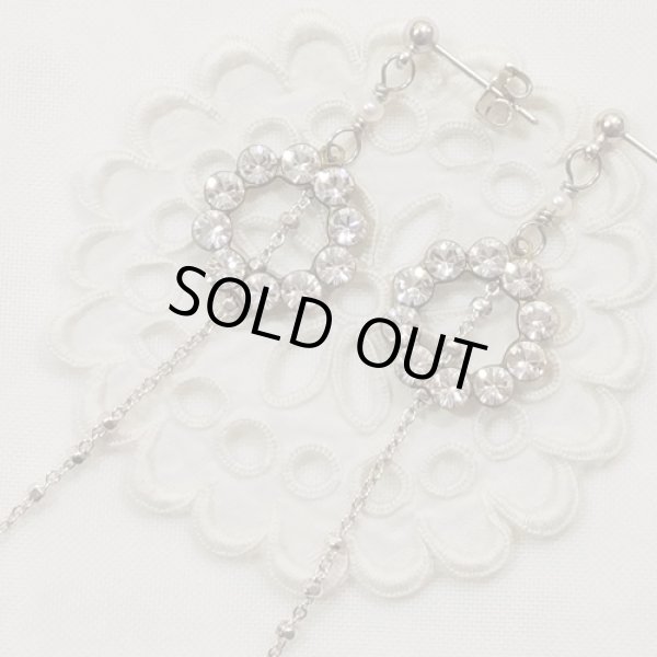 画像1: ラインストーンピアス (1)